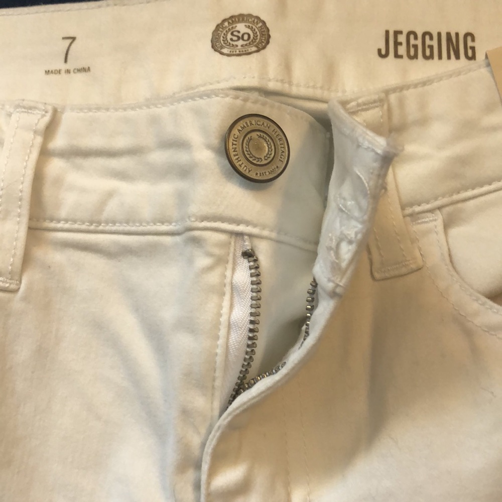 NWT SO Stretch Low Rise White Jegging Sz7 29.5 inseam - Picture 5 of 7